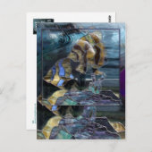 ステンドグラス魚葉書 ポストカード (正面/裏面)