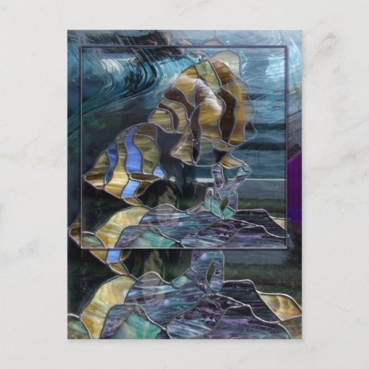 ステンドグラス魚葉書 ポストカード (正面)