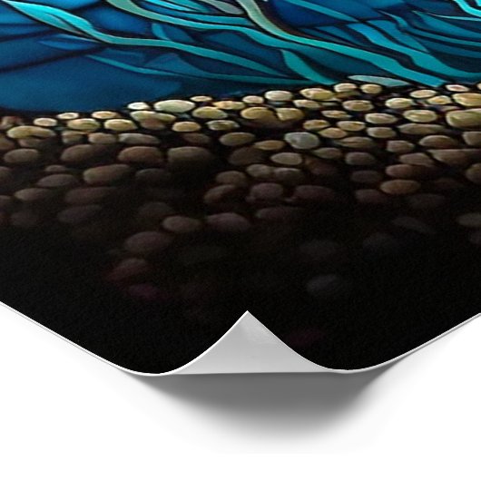 ステンドグラス鮫 ポスター (角)