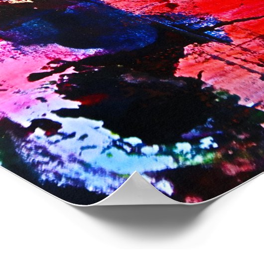 ステンドグラス鮮やか効果モダン抽象芸術 ポスター (角)