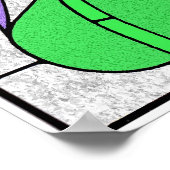 ステンドグラス鳥ポスター ポスター (角)