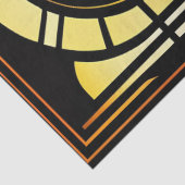 ステンドグラス黄色オレンジ色イラストレーション大 薄葉紙 (詳細)