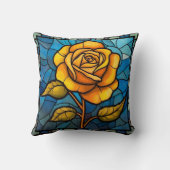 ステンドグラス黄色バラ クッション (裏面)