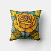 ステンドグラス黄色バラ クッション (裏面)