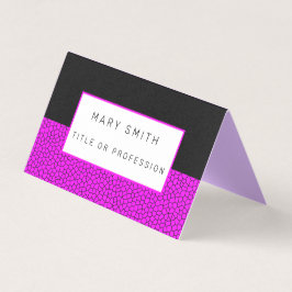 ステンドグラス黒ピンク 名刺