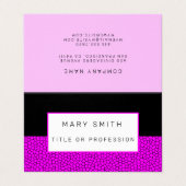 ステンドグラス黒ピンク 名刺 (外部フラット)