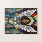 ステンドグラス黒天使 ジグソーパズル (横)