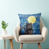 ステンドグラス黒猫の星空の夜 クッション (椅子)