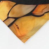 ステンドグラス黒猫の星空の夜 フリースブランケット (角)