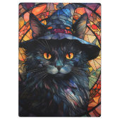 ステンドグラス黒猫 クリップボード (裏面)
