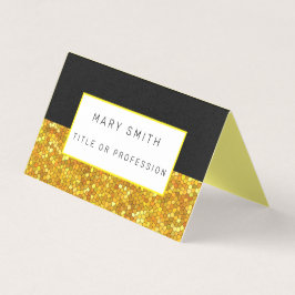 ステンドグラス黒金ゴールド 名刺