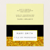 ステンドグラス黒金ゴールド 名刺 (外部フラット)