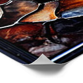 ステンドグラス黒馬 ポスター (角)