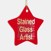 ステンドグラス・アーティスト超並外れた人 セラミックオーナメント (右)
