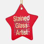 ステンドグラス・アーティスト超並外れた人 セラミックオーナメント (左)