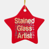 ステンドグラス・アーティスト超並外れた人 セラミックオーナメント (裏面)