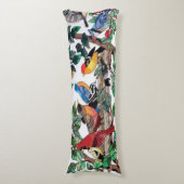 ステンドグラス・アート美しい花と鳥 ボディピロー (正面縦)