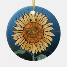 ステンドグラス・アート、サンフラワーのステンドグラス