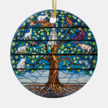 ステンドグラス・アート、命の木ステンドグラス