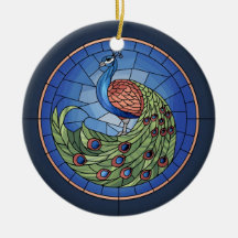 ステンドグラス・アート、孔雀ステンドグラス