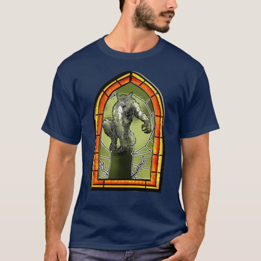 ステンドグラス・ウェアオカミ Tシャツ (正面)