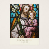 ステンドグラス・カトリック聖ジョセフ結婚祈りの言葉 (正面)