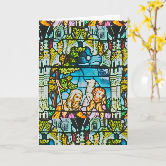 ステンドグラス カード (黄色い花)