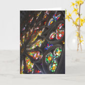 ステンドグラス カード (黄色い花)