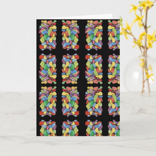 ステンドグラス・カード カード (黄色い花)