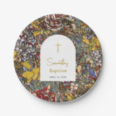 ステンドグラス《キリスト教》洗礼式や命名式バプテスマ ペーパープレート (正面)