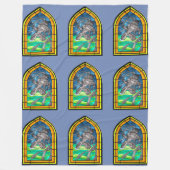 ステンドグラス・クラーケン フリースブランケット (正面)