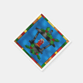 ステンドグラス クリスマスランタン スタンダードカクテルナプキン (角)