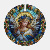 ステンドグラス クリスマス エンジェル ガラスオーナメント (裏面)