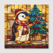 ステンドグラス クリスマス ペンギン (正面)