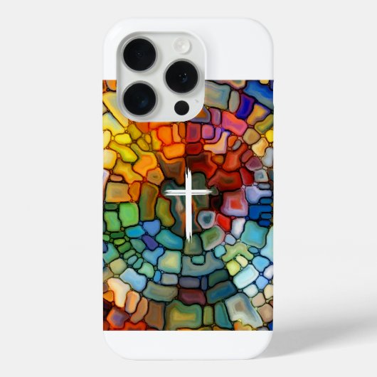 ステンドグラス+クロスApple iphoneケー澄んス Case-Mate iPhoneケース (裏面)