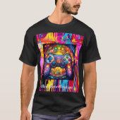 ステンドグラス+グラフィティ+ゲーマーTシャツ Tシャツ (正面)