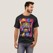 ステンドグラス+グラフィティ+ゲーマーTシャツ Tシャツ (正面フル)
