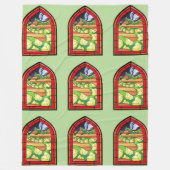 ステンドグラス・ケツァルコアトル フリースブランケット (正面)