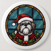 ステンドグラス シー・ツー・ズーのクリスマス 缶バッジ (正面)