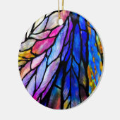ステンドグラス、ティファニー – スタイル, セラミックオーナメント (左)