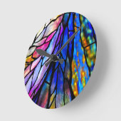 ステンドグラス、ティファニー – スタイル, ラウンド壁時計 (傾斜)