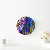 ステンドグラス、ティファニー – スタイル, ラウンド壁時計 (ホーム)