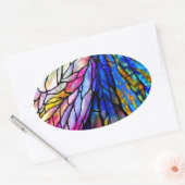 ステンドグラス、ティファニー – スタイル, 楕円形シール (封筒)