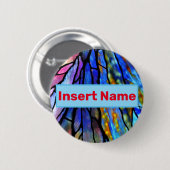 ステンドグラス、ティファニー – スタイル, 缶バッジ (正面&裏面)