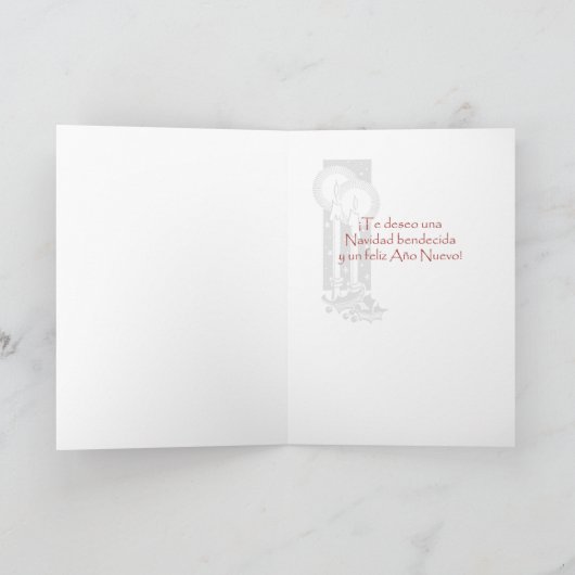 ステンドグラス、ドイツ語の赤く神聖な家族 シーズンカード (内部)