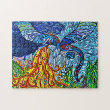 ステンドグラス・ドラゴンパズル