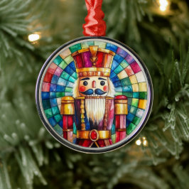 ステンドグラス・ナッツクラッカー オーダーメイドクリスマス メタルオーナメント