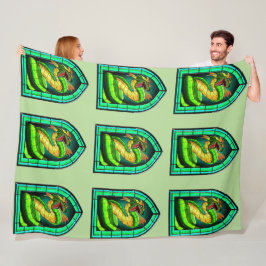 ステンドグラス・バシリスク フリースブランケット