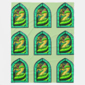 ステンドグラス・バシリスク フリースブランケット (正面)