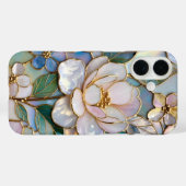 ステンドグラス フラワー iPhoneケース ピンクゴールド 花 Case-Mate iPhoneケース (裏面 (横))